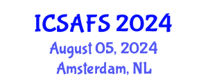 International Conference on Sustainable Agriculture Farming Systems (ICSAFS) August 05, 2024 - Amsterdam, Netherlands