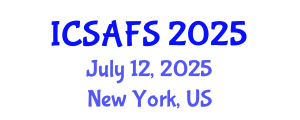 International Conference on Sustainable Agriculture Farming Systems (ICSAFS) July 12, 2025 - New York, United States