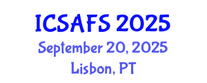 International Conference on Sustainable Agriculture Farming Systems (ICSAFS) September 20, 2025 - Lisbon, Portugal