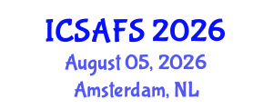 International Conference on Sustainable Agriculture Farming Systems (ICSAFS) August 05, 2026 - Amsterdam, Netherlands