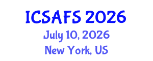 International Conference on Sustainable Agriculture Farming Systems (ICSAFS) July 10, 2026 - New York, United States International Conference on Sustainable Agriculture Farming Systems (ICSAFS) July 10, 2026 - New York, United States