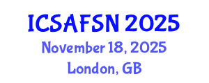 International Conference on Sustainable Agriculture, Food Security and Nutrition (ICSAFSN) November 18, 2025 - London, United Kingdom