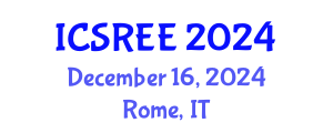 International Conference on Sustainable and Renewable Energy Engineering (ICSREE) December 16, 2024 - Rome, Italy