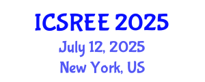 International Conference on Sustainable and Renewable Energy Engineering (ICSREE) July 12, 2025 - New York, United States