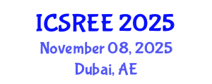International Conference on Sustainable and Renewable Energy Engineering (ICSREE) November 08, 2025 - Dubai, United Arab Emirates
