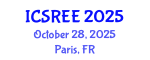 International Conference on Sustainable and Renewable Energy Engineering (ICSREE) October 28, 2025 - Paris, France