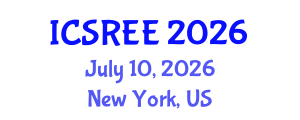 International Conference on Sustainable and Renewable Energy Engineering (ICSREE) July 10, 2026 - New York, United States International Conference on Sustainable and Renewable Energy Engineering (ICSREE) July 10, 2026 - New York, United States