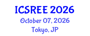 International Conference on Sustainable and Renewable Energy Engineering (ICSREE) October 07, 2026 - Tokyo, Japan