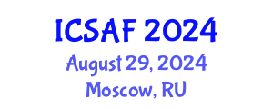 International Conference on Sustainable Aquaculture and Fisheries (ICSAF) August 29, 2024 - Moscow, Russia