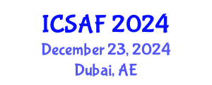 International Conference on Sustainable Aquaculture and Fisheries (ICSAF) December 23, 2024 - Dubai, United Arab Emirates