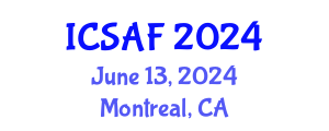 International Conference on Sustainable Aquaculture and Fisheries (ICSAF) June 13, 2024 - Montreal, Canada