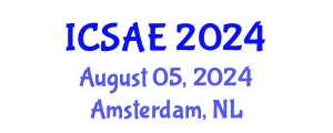International Conference on Sustainable Architecture and Environment (ICSAE) August 05, 2024 - Amsterdam, Netherlands
