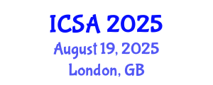 International Conference on Sustainable Aviation (ICSA) August 19, 2025 - London, United Kingdom