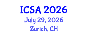 International Conference on Sustainable Aviation (ICSA) July 29, 2026 - Zurich, Switzerland