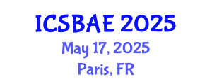 International Conference on Sustainable Building and Architectural Engineering (ICSBAE) May 17, 2025 - Paris, France