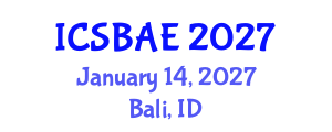 International Conference on Sustainable Building and Architectural Engineering (ICSBAE) January 14, 2027 - Bali, Indonesia International Conference on Sustainable Building and Architectural Engineering (ICSBAE) January 14, 2027 - Bali, Indonesia