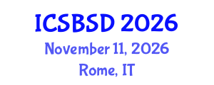 International Conference on Sustainable Building Systems and Design (ICSBSD) November 11, 2026 - Rome, Italy