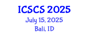 International Conference on Sustainable Cities and Society (ICSCS) July 15, 2025 - Bali, Indonesia