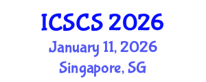 International Conference on Sustainable Cities and Society (ICSCS) January 11, 2026 - Singapore, Singapore