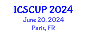 International Conference on Sustainable City and Urban Planning (ICSCUP) June 20, 2024 - Paris, France