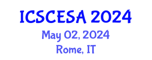 International Conference on Sustainable Civil Engineering and Sustainable Applications (ICSCESA) May 02, 2024 - Rome, Italy