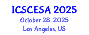 International Conference on Sustainable Civil Engineering and Sustainable Applications (ICSCESA) October 28, 2025 - Los Angeles, United States