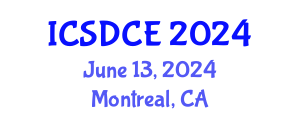 International Conference on Sustainable Design and Construction Engineering (ICSDCE) June 13, 2024 - Montreal, Canada