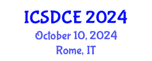 International Conference on Sustainable Design and Construction Engineering (ICSDCE) October 10, 2024 - Rome, Italy