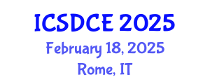 International Conference on Sustainable Design and Construction Engineering (ICSDCE) February 18, 2025 - Rome, Italy