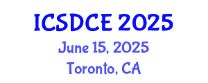 International Conference on Sustainable Design and Construction Engineering (ICSDCE) June 15, 2025 - Toronto, Canada