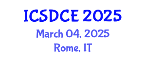 International Conference on Sustainable Design and Construction Engineering (ICSDCE) March 04, 2025 - Rome, Italy
