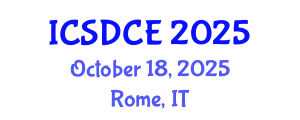 International Conference on Sustainable Design and Construction Engineering (ICSDCE) October 18, 2025 - Rome, Italy