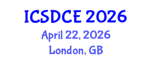 International Conference on Sustainable Design and Construction Engineering (ICSDCE) April 22, 2026 - London, United Kingdom