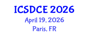 International Conference on Sustainable Design and Construction Engineering (ICSDCE) April 19, 2026 - Paris, France