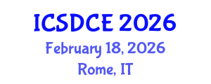 International Conference on Sustainable Design and Construction Engineering (ICSDCE) February 18, 2026 - Rome, Italy
