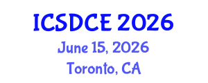 International Conference on Sustainable Design and Construction Engineering (ICSDCE) June 15, 2026 - Toronto, Canada