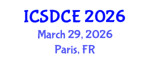 International Conference on Sustainable Design and Construction Engineering (ICSDCE) March 29, 2026 - Paris, France