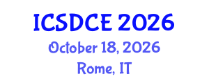 International Conference on Sustainable Design and Construction Engineering (ICSDCE) October 18, 2026 - Rome, Italy