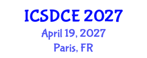 International Conference on Sustainable Design and Construction Engineering (ICSDCE) April 19, 2027 - Paris, France International Conference on Sustainable Design and Construction Engineering (ICSDCE) April 19, 2027 - Paris, France
