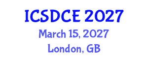 International Conference on Sustainable Design and Construction Engineering (ICSDCE) March 15, 2027 - London, United Kingdom International Conference on Sustainable Design and Construction Engineering (ICSDCE) March 15, 2027 - London, United Kingdom