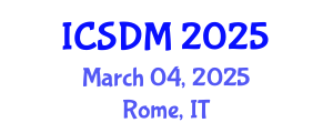 International Conference on Sustainable Design and Manufacturing (ICSDM) March 04, 2025 - Rome, Italy