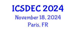 International Conference on Sustainable Design, Engineering and Construction (ICSDEC) November 18, 2024 - Paris, France