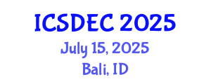 International Conference on Sustainable Design, Engineering and Construction (ICSDEC) July 15, 2025 - Bali, Indonesia