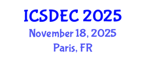 International Conference on Sustainable Design, Engineering and Construction (ICSDEC) November 18, 2025 - Paris, France