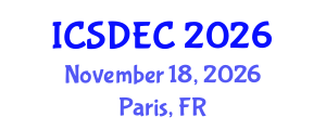 International Conference on Sustainable Design, Engineering and Construction (ICSDEC) November 18, 2026 - Paris, France