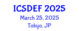 International Conference on Sustainable Development and Ecological Footprint (ICSDEF) March 25, 2025 - Tokyo, Japan