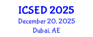 International Conference on Sustainable Economic Development (ICSED) December 20, 2025 - Dubai, United Arab Emirates