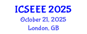 International Conference on Sustainable Energy and Environmental Engineering (ICSEEE) October 21, 2025 - London, United Kingdom