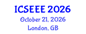 International Conference on Sustainable Energy and Environmental Engineering (ICSEEE) October 21, 2026 - London, United Kingdom