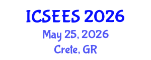 International Conference on Sustainable Energy and Environmental Sciences (ICSEES) May 25, 2026 - Crete, Greece International Conference on Sustainable Energy and Environmental Sciences (ICSEES) May 25, 2026 - Crete, Greece